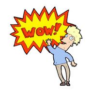 cartoon amazed man N12