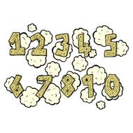 wooden numbers cartoon N3