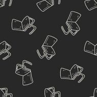 chair doodle seamless pattern background N15
