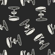 chair doodle seamless pattern background N17