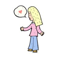 cartoon woman in love N63