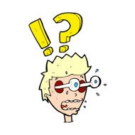 cartoon startled boy N4