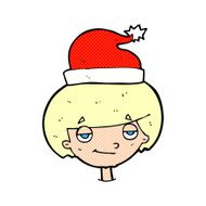 cartoon boy in santa hat N6