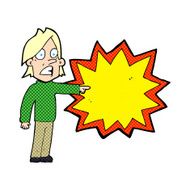 Cartoon Man Pointing N13