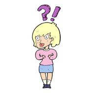 cartoon confused woman N9