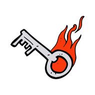 cartoon flaming key N4