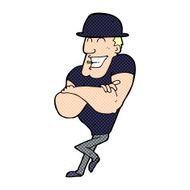 cartoon man wearing bowler hat N24