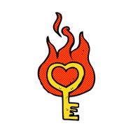 cartoon flaming key N5