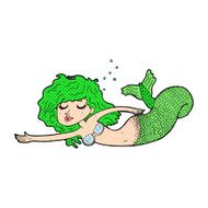 cartoon green haired mermaid N3