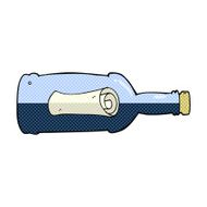 message in a bottle cartoon N7
