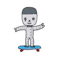 cartoon robot on skateboard N3