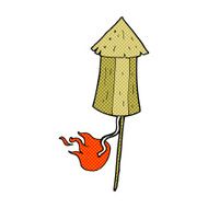 cartoon old firework rocket N3