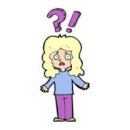 cartoon confused woman N10