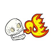 Cartoon Flaming Skull N4