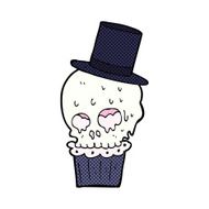 cartoon spooky cupcake N3