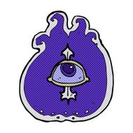 cartoon flaming eye symbol N3