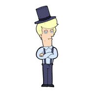 cartoon man in braces and top hat N3