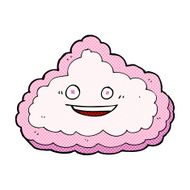 cartoon happy pink cloud N11