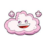 cartoon happy pink cloud N12