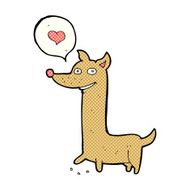cartoon dog with love heart N5