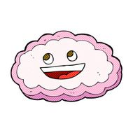 cartoon happy pink cloud N13