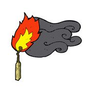 cartoon flaming match N3