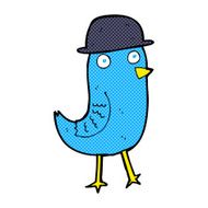 cartoon bluebird wearing hat N3