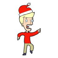 cartoon man ready for christmas N47