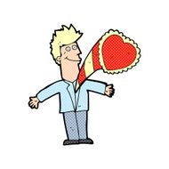 cartoon man with love heart N3