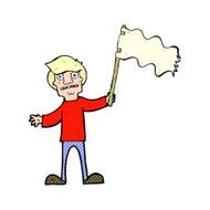 cartoon man waving white flag N5