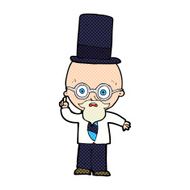 cartoon man wearing top hat N47