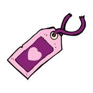 cartoon love heart tag N3