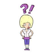 cartoon woman asking question N31
