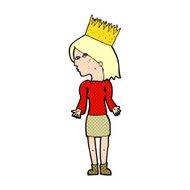 cartoon woman wearing crown N3