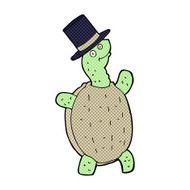 cartoon turtle in top hat N3