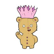 cartoon teddy bear wearing paper crown N7