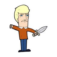 Cartoon Man With Knife N4