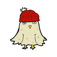 cartoon owl wearing hat N3