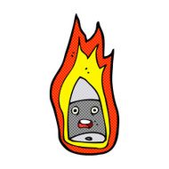 cartoon flaming bullet N2