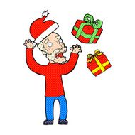 cartoon old man stressing about christmas N3