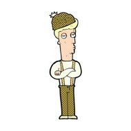 cartoon man in hat N15