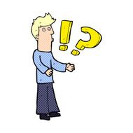 Cartoon Man Asking Question N16