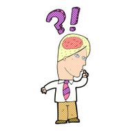 Cartoon Man Asking Question N17