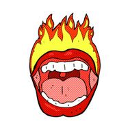 cartoon flaming mouth symbol N2