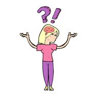 cartoon woman asking question N32