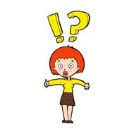 cartoon woman asking question N33