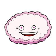 cartoon happy pink cloud N15