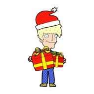 cartoon man ready for christmas N50