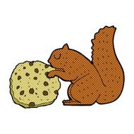 cartoon squirrel with cookie N3