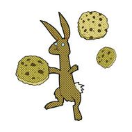 cartoon rabbit with cookies N3